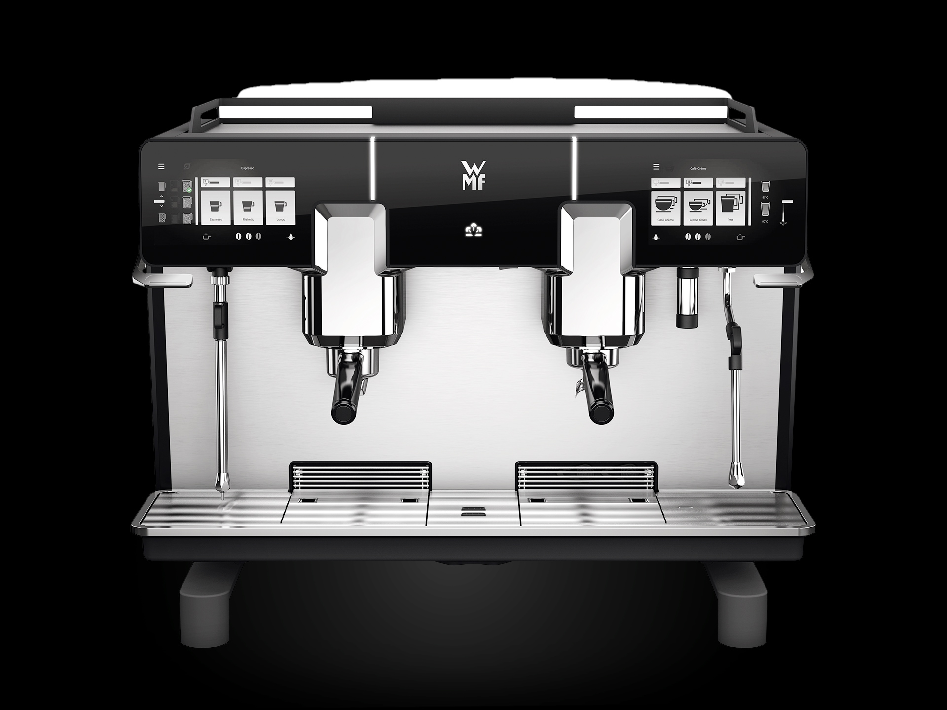 Semi-automatic portafilter machine for up to 300 cups a day